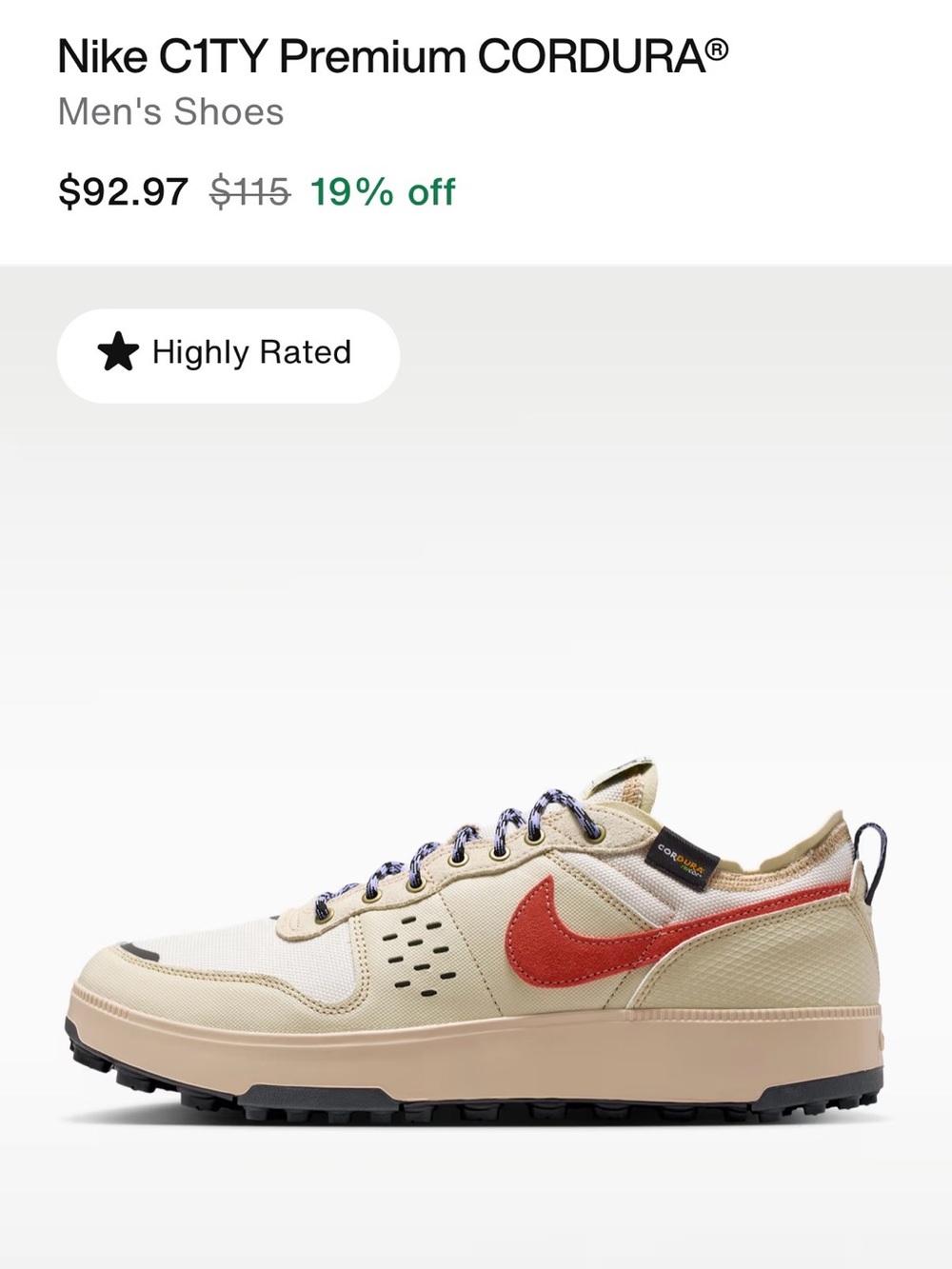 Nike C1TY Premium CORDURA®
Men's Shoes